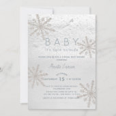 Snowflake Baby zijn koude virtuele Baby shower Kaart (Voorkant)