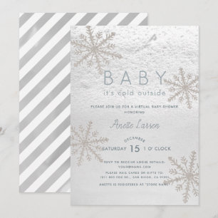 Snowflake Baby zijn koude virtuele Baby shower Kaart