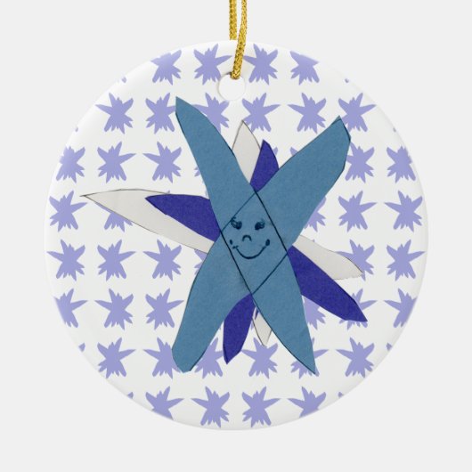 Snowflake Baby's eerste Kerstmis Keramisch Ornament (Voorkant)