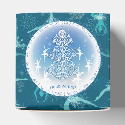 Snowflake Ballet Favor Box Bedankdoosjes (Bovenkant)