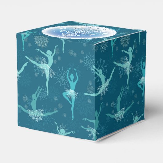 Snowflake Ballet Favor Box Bedankdoosjes (Achterkant)