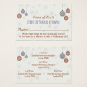 Snowflake & Bauble-kerstfeestkaartjes Visitekaartje (Voorkant /achterkant)