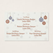 Snowflake & Bauble-kerstfeestkaartjes Visitekaartje (Achterkant)