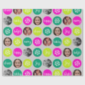 Snowflake Bauble: kerstfoto Cadeaupapier (Vlak)