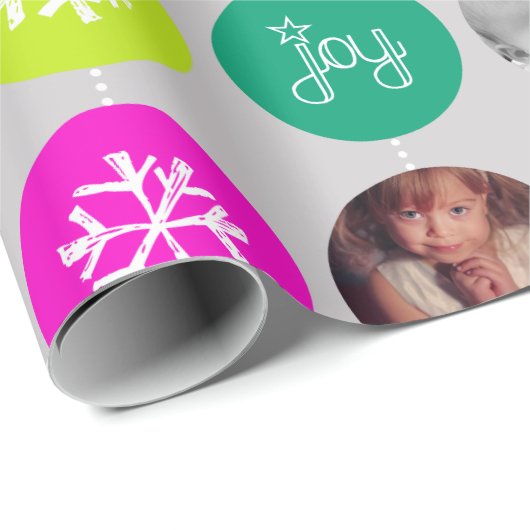 Snowflake Bauble: kerstfoto Cadeaupapier (Rol Hoek)