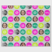 Snowflake Bauble: kerstfoto Cadeaupapier (Vlak)