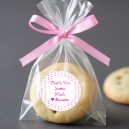 Snowflake Bedankt Ronde Sticker