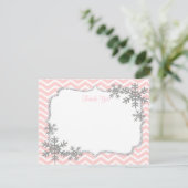 Snowflake Bedankt voor je kaarten (Staand voorkant)