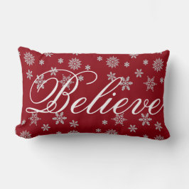 Snowflake Believe Holiday Kussen