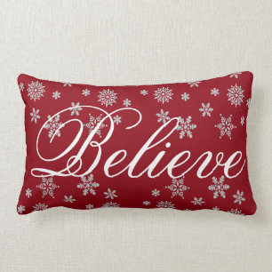 Snowflake Believe Holiday Kussen