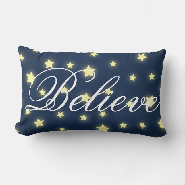 Snowflake Believe Holiday Kussen (Voorkant)