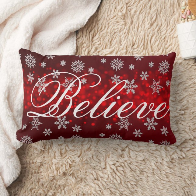 Snowflake Believe Holiday Kussen (Deken)