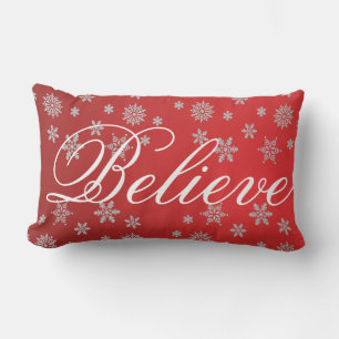 Snowflake Believe Holiday Kussen