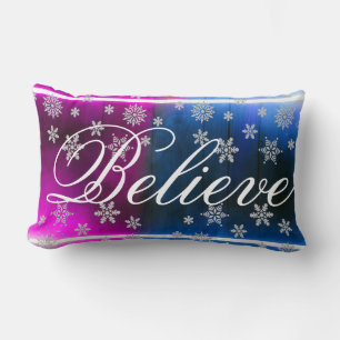 Snowflake Believe Holiday Lum Kussen