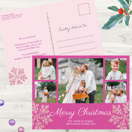 Snowflake Berry Bling 5 Familie Foto Kerstmis Feestdagenkaart