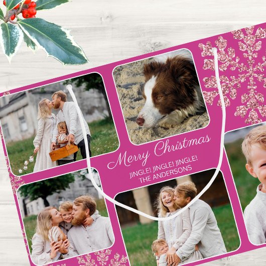 Snowflake Berry Bling 5 Fotocollage Kerstmis Groot Cadeauzakje