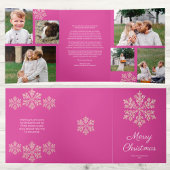 Snowflake Berry Bling 6 Pic Merry Multi Foto Drieluik Wenskaart