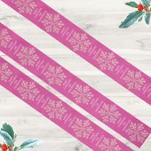 Snowflake Berry Bling Elegant Trendy Kerstmis Satijnen Lint