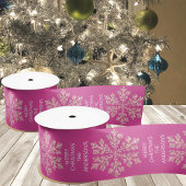 Snowflake Berry Bling Elegant Trendy Kerstmis Satijnen Lint