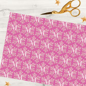 Snowflake Berry Bling Rustic Pattern Monogram Tissuepapier