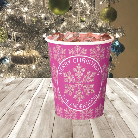 Snowflake Berry Bling Schattigee feestelijke kerst Papieren Bekers
