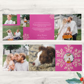 Snowflake Berry Bling Unieke 7 Pic Multi Foto Drieluik Wenskaart