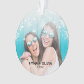 Snowflake Beste Vrienden Foto Ornament (voorkant)