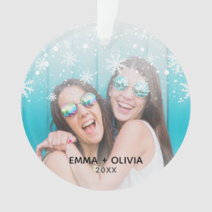 Snowflake Beste Vrienden Foto Ornament