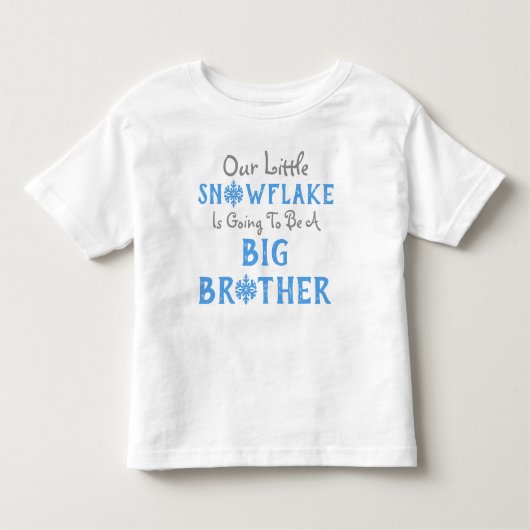 Snowflake Big Brother Kinder Shirts (Voorkant)