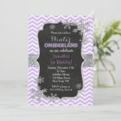 Snowflake Birthday-uitnodigingen Kaart (Staand voorkant)