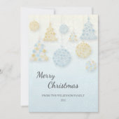 Snowflake blaasjes kerstkaart kaart (Voorkant)