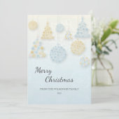 Snowflake blaasjes kerstkaart kaart (Staand voorkant)