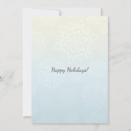 Snowflake blaasjes kerstkaart kaart (Achterkant)