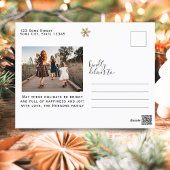 Snowflake Black-kersttijdserie Foto Feestdagenkaart