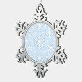 Snowflake (blauw) tin sneeuwvlok ornament (Rechts)