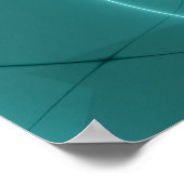 Snowflake | Blauwe en witte fractale kunst Poster (Hoek)