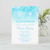 Snowflake Blauwgroen White Winter Wonderland Quinc Kaart (Staand voorkant)