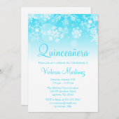 Snowflake Blauwgroen White Winter Wonderland Quinc Kaart (Voorkant / Achterkant)