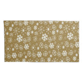 Snowflake Blizzard met Golden Background Kussensloop (Achterkant-Rechts)