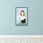 Snowflake bloemen canvas afdruk (Insitu (Houten vloer))