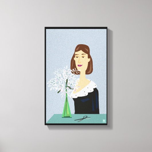 Snowflake bloemen canvas afdruk (Voorkant)