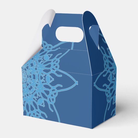 Snowflake Blue Bedankdoosjes (Voorkant Zijde)