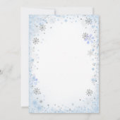 Snowflake Blue Beer Bearly Wait Baby shower Kaart (Achterkant)