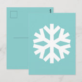 Snowflake blue briefkaart (Voorkant / Achterkant)