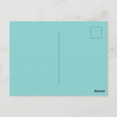 Snowflake blue briefkaart (Achterkant)