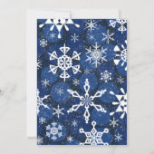 Snowflake Blue Corporate Holiday Party Kaart (Achterkant)