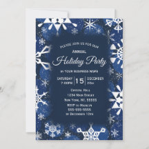 Snowflake Blue Corporate Holiday Party