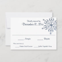 Snowflake Blue Elegance Response Kaart