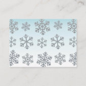 Snowflake Blue en Silver raden hoeveel schoenenspe Plaatskaartje (Achterkant)