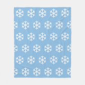 Snowflake Blue Fleece Blanket Deken (Voorkant)